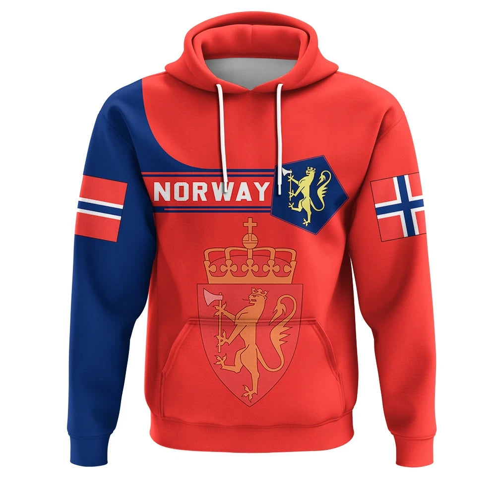 Norway Hoodie Coat Of Arms Simple Style RLT7