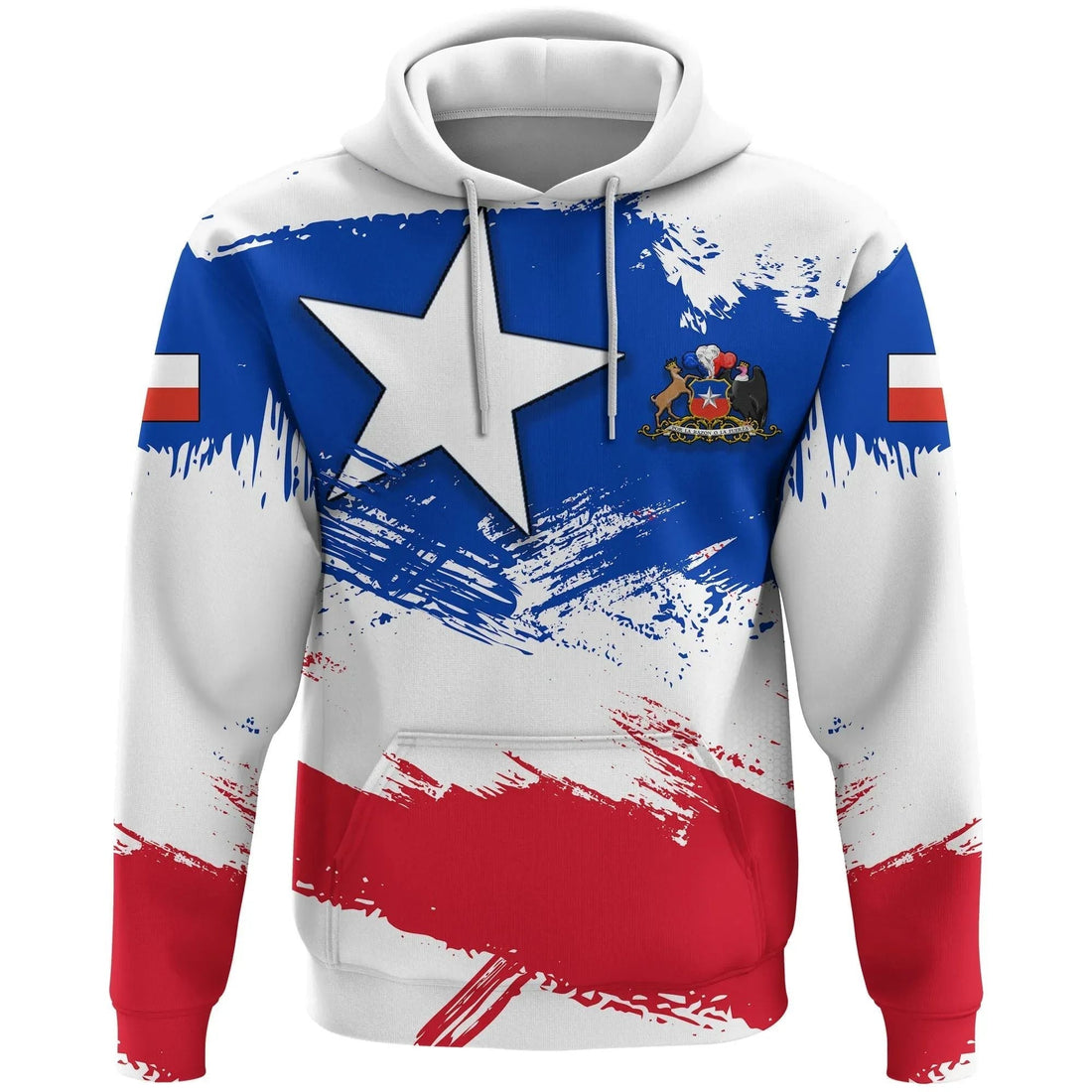Chile Hoodie Chile Flag Brush RLT7