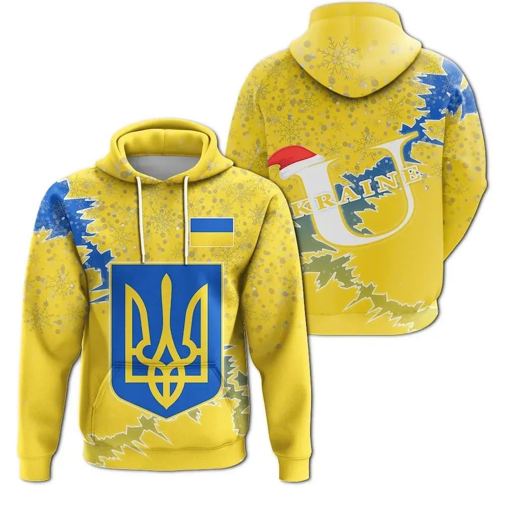 Ukraine Christmas Hoodie Coat Of Arms X Style RLT7
