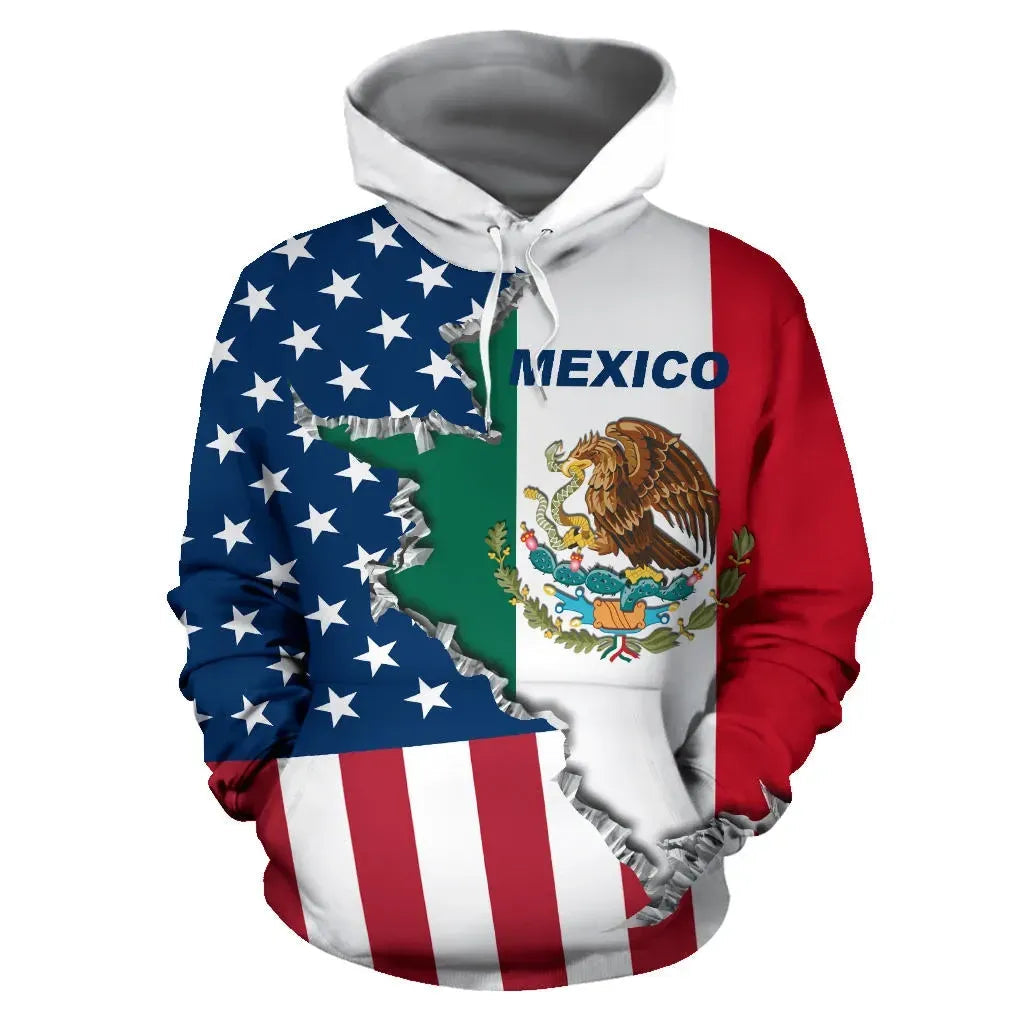 One Heart 2 Homes USA Mexico Hoodie RLT13