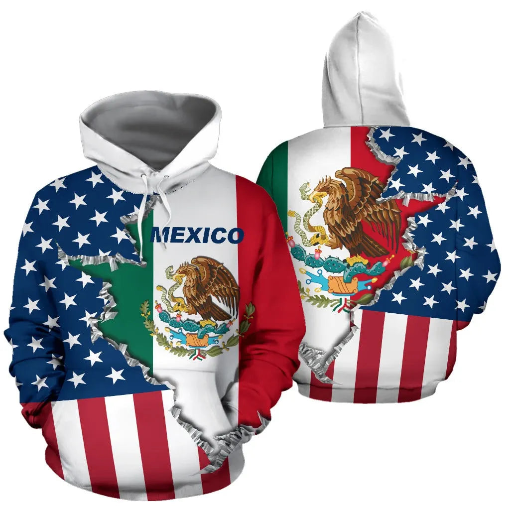 One Heart 2 Homes USA Mexico Hoodie RLT13