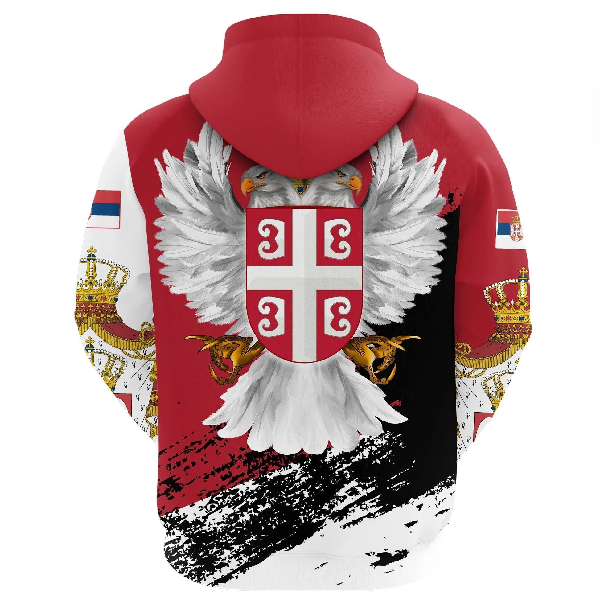 Serbia Hoodie Serbian White Eagle RLT7