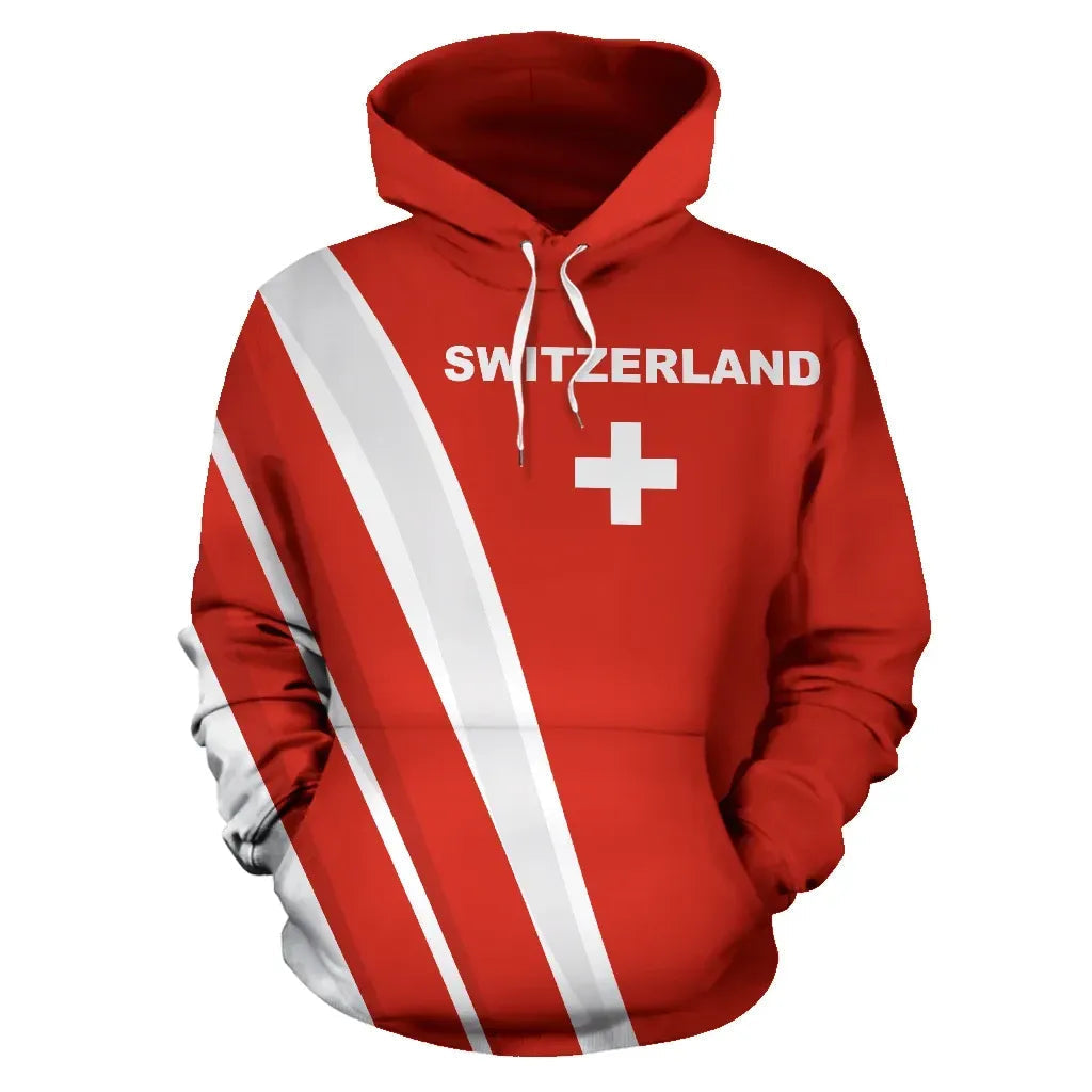 Switzerland Hoodie Red RLT13