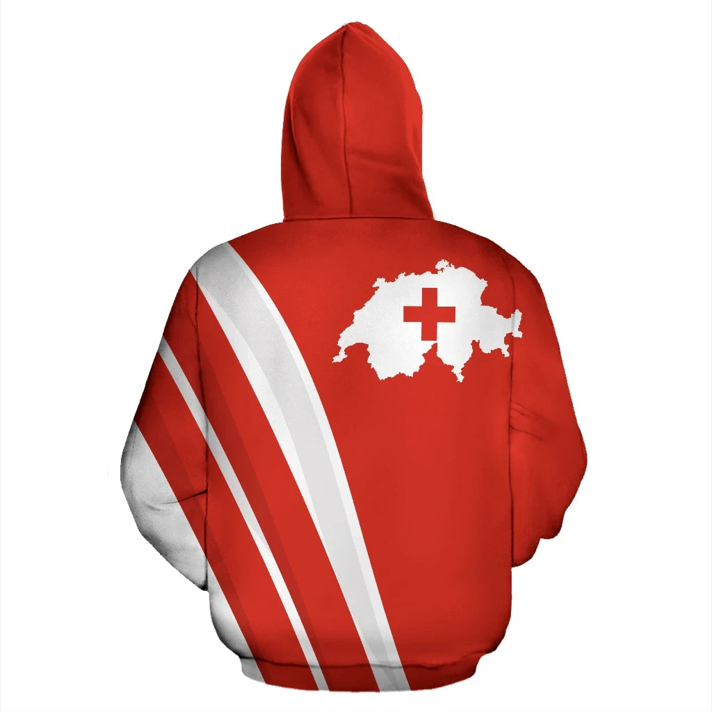 Switzerland Hoodie Red RLT13