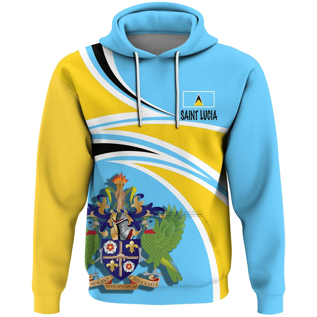 Saint Lucia Hoodie N Flag RLT6