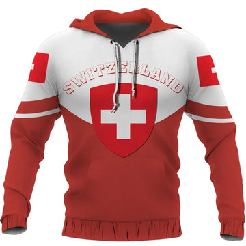 Switzerland Flag Hoodie Semicircle RLT13