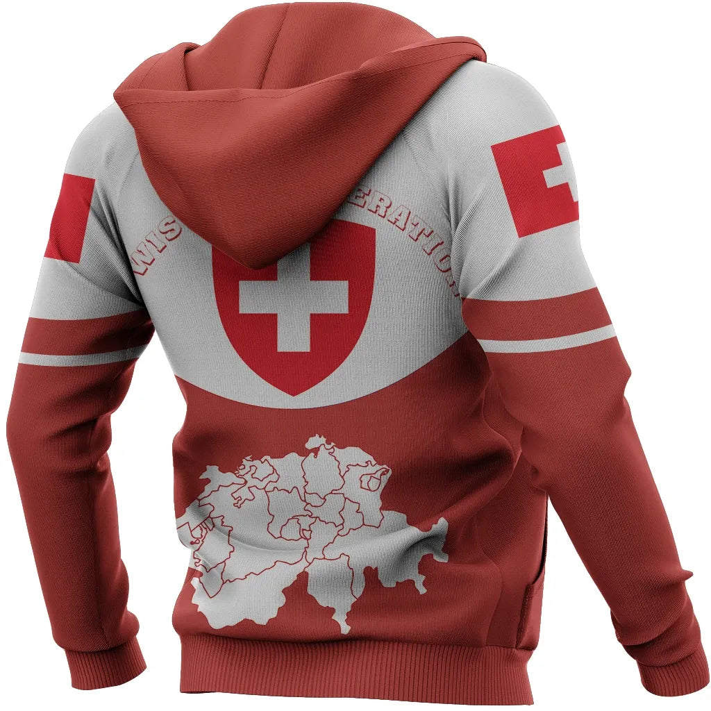Switzerland Flag Hoodie Semicircle RLT13