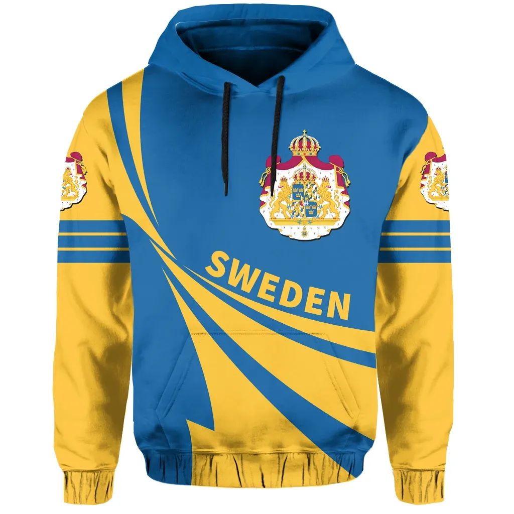 Sweden Flag Hoodie Doma Style RLT7