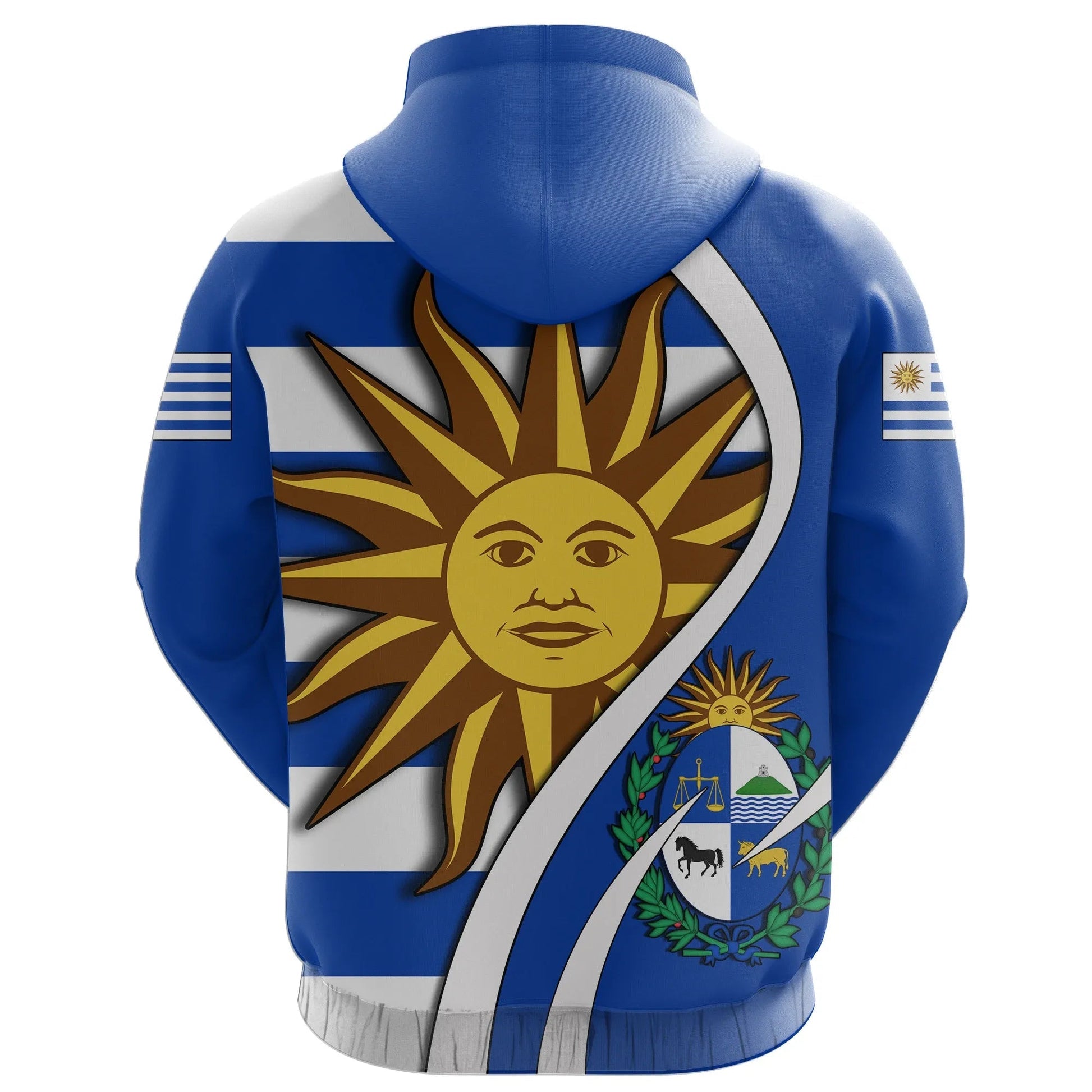 Uruguay All Over Hoodie Flag Coat Of Arms RLT6