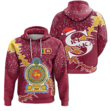 Sri Lanka Christmas Hoodie Coat Of Arms X Style RLT7