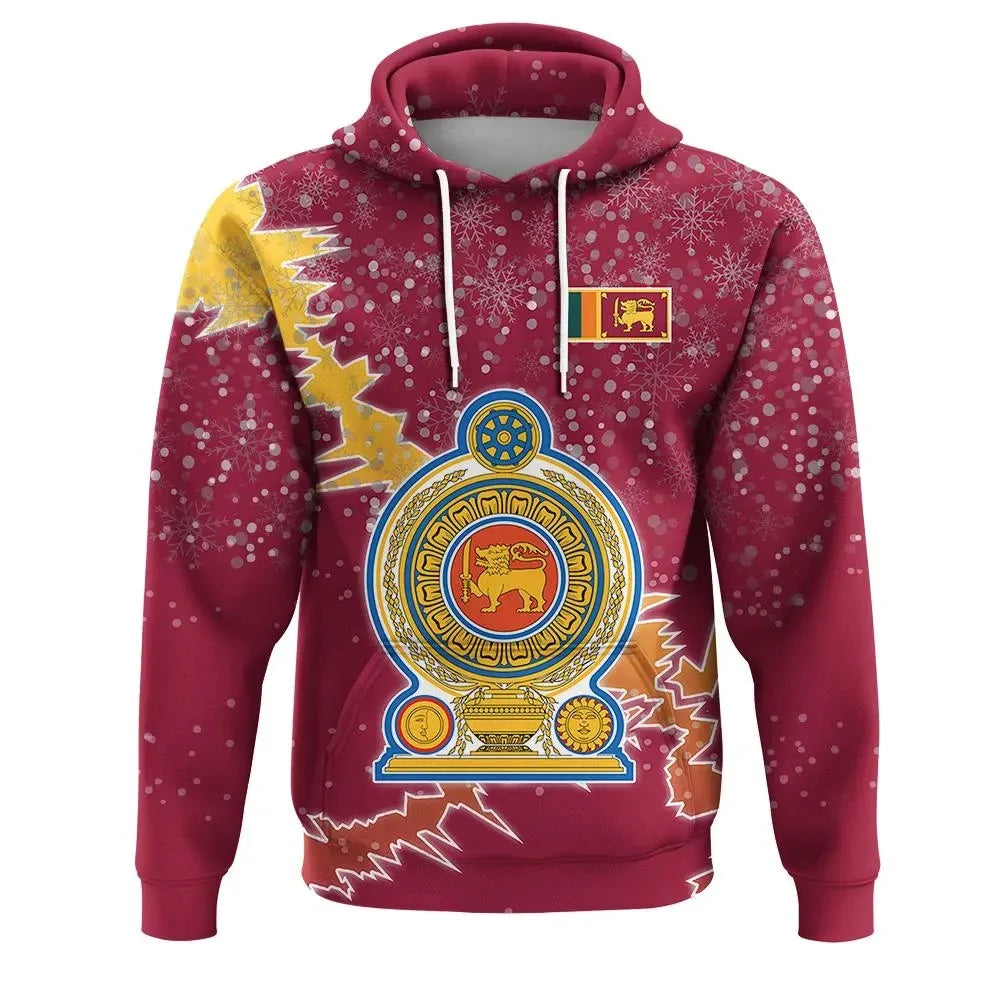 Sri Lanka Christmas Hoodie Coat Of Arms X Style RLT7