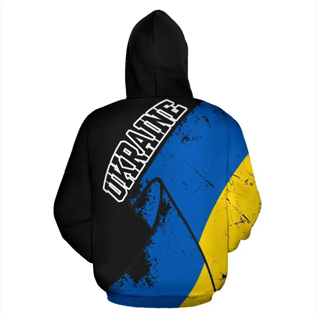 Ukraine Special Grunge Flag Pullover Hoodie RLT7