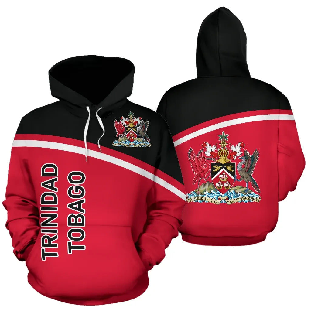 Trinidad Tobago All Over Hoodie Curve Version RLT6