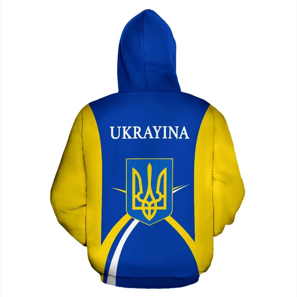 Ukrayina Ukraine Hoodie Coat Of Arms Sports Style RLT7