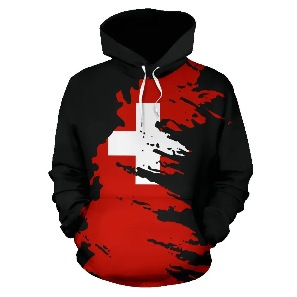 Switzerland Flag Painting Hoodie RLT13
