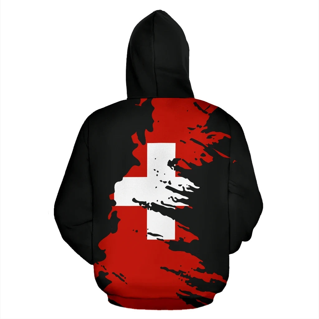 Switzerland Flag Painting Hoodie RLT13