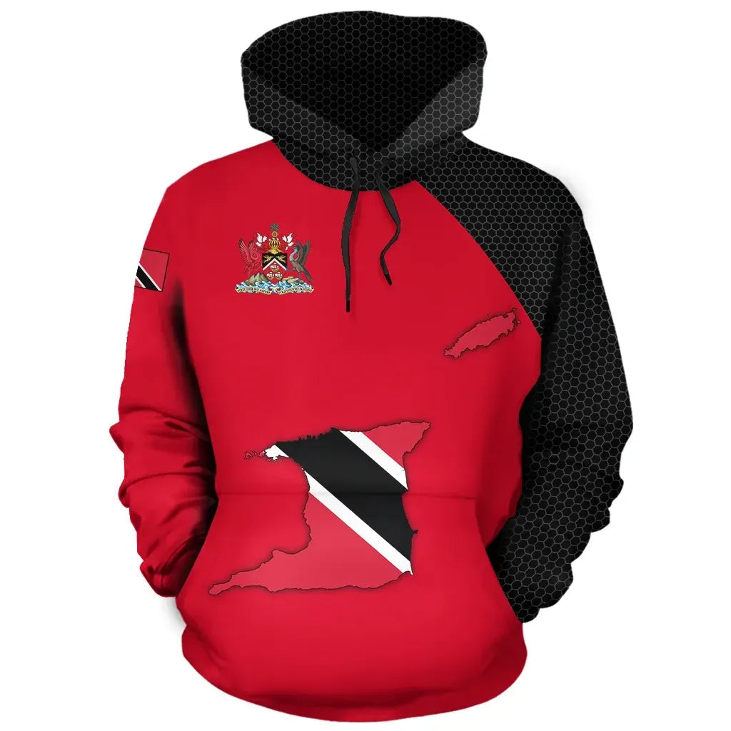 Trinidad and Tobago Map Hoodie RLT6