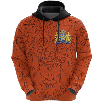 The Netherlands Hoodie Geometric Lion Orange RLT7