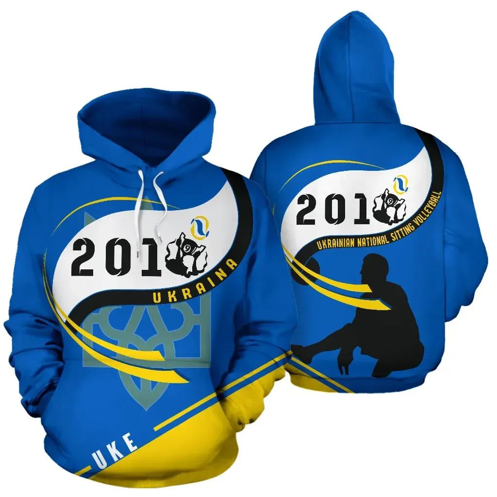 Ukraine Hoodie Sitting Volleyball Win 2019 RLT7