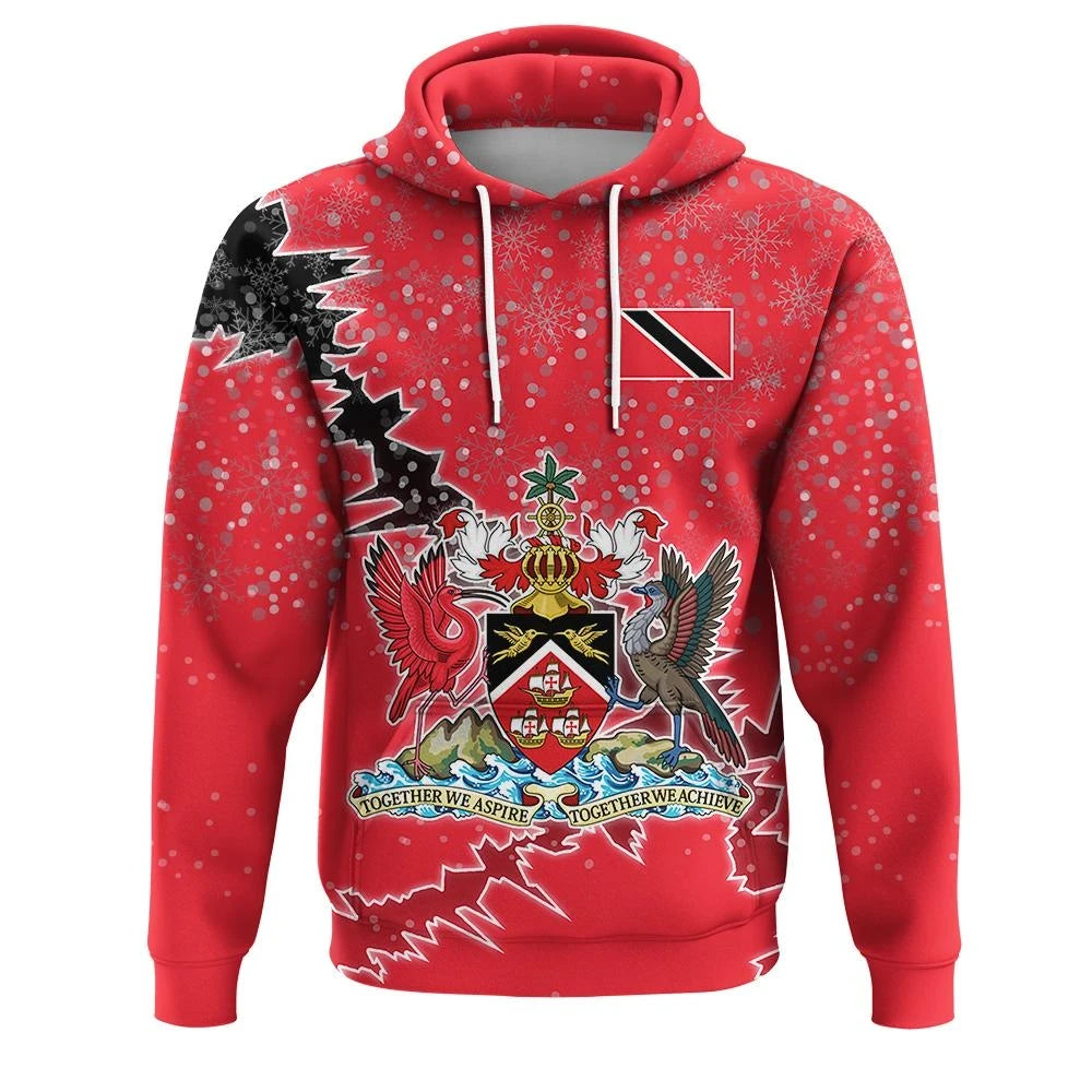 Trinidad and Tobago Christmas Hoodie Coat Of Arms X Style8 RLT6