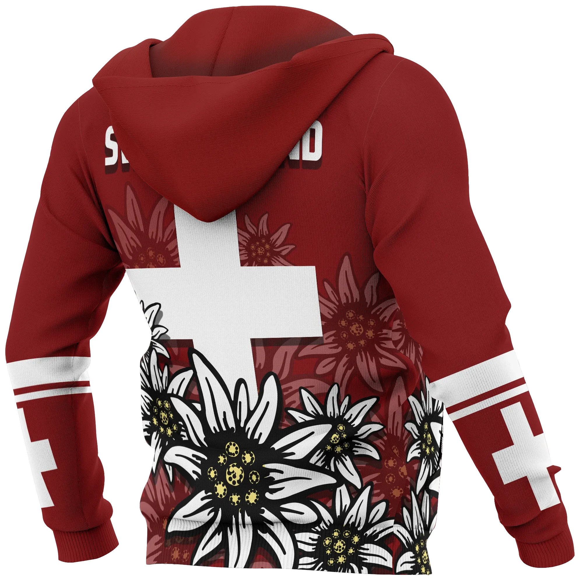 Switzerland Hoodie White Edelweiss RLT13