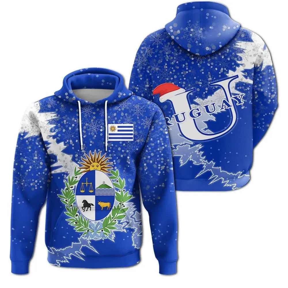 Uruguay Christmas Hoodie Coat Of Arms X Style8 RLT6