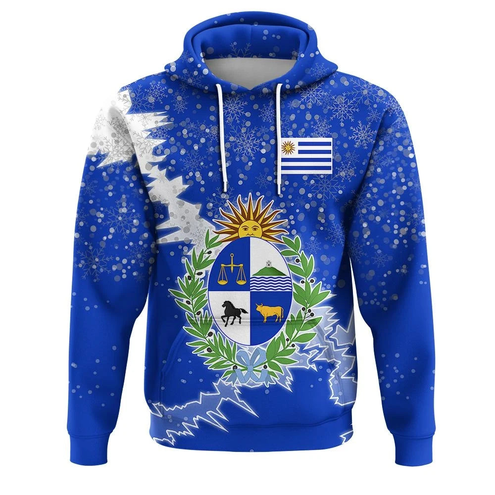 Uruguay Christmas Hoodie Coat Of Arms X Style8 RLT6