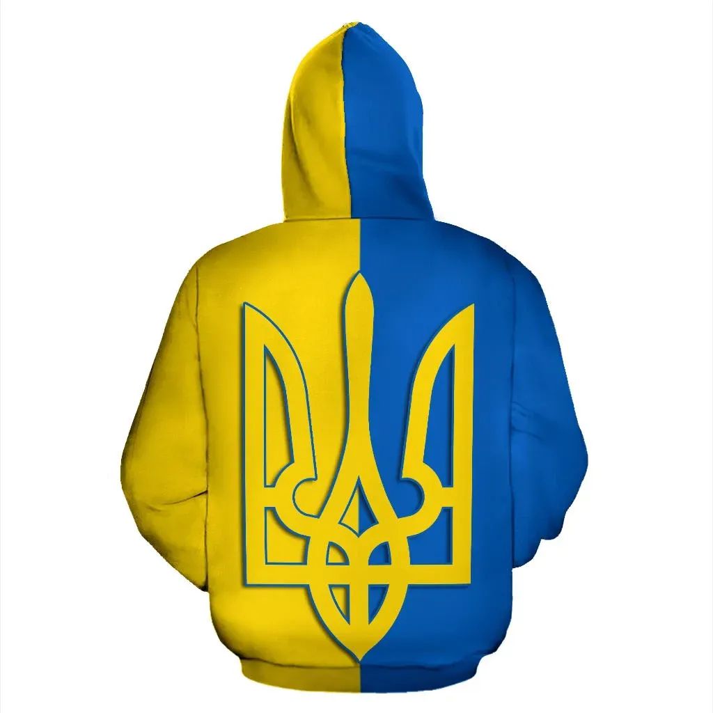 Ukraine Football Hoodie Trident RLT7