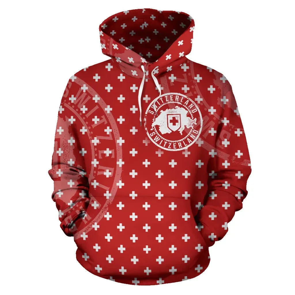 Switzerland Stamps Hoodie RLT13