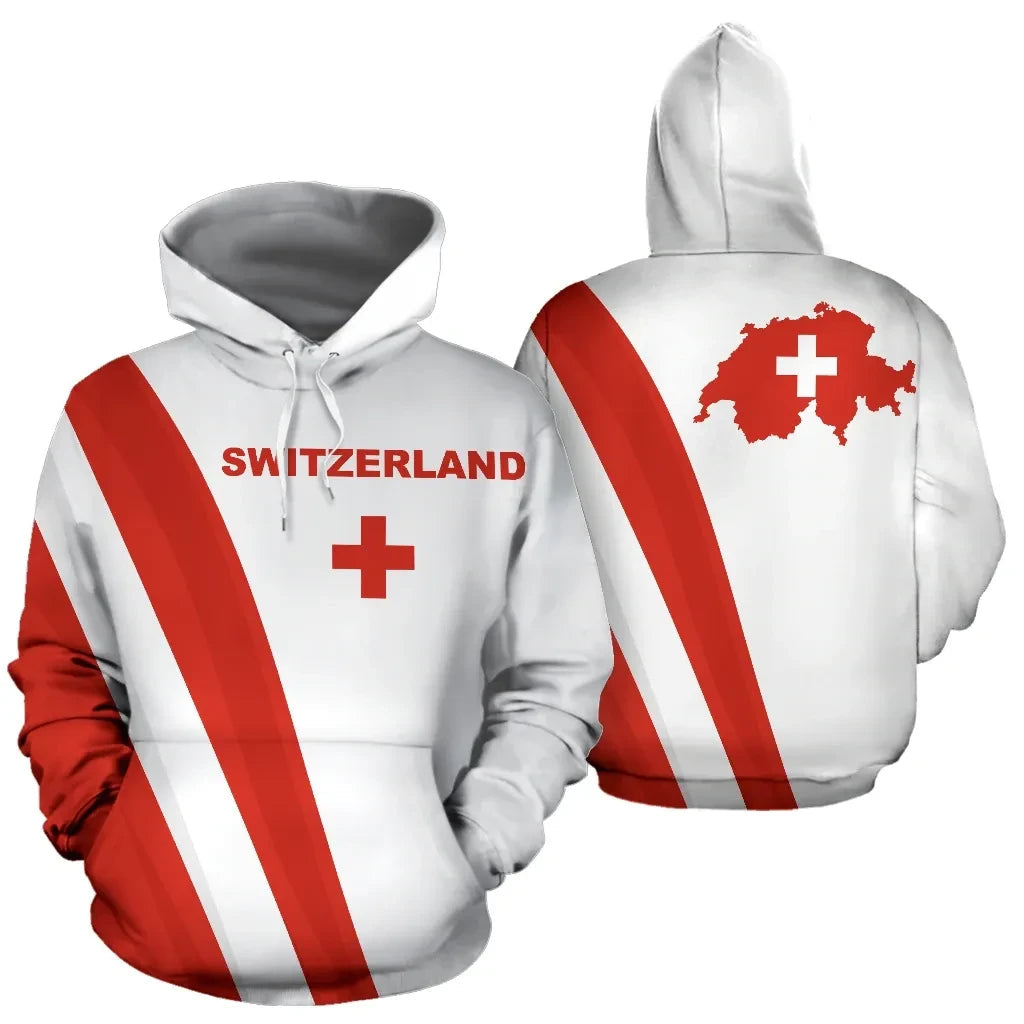 Switzerland Hoodie White RLT13