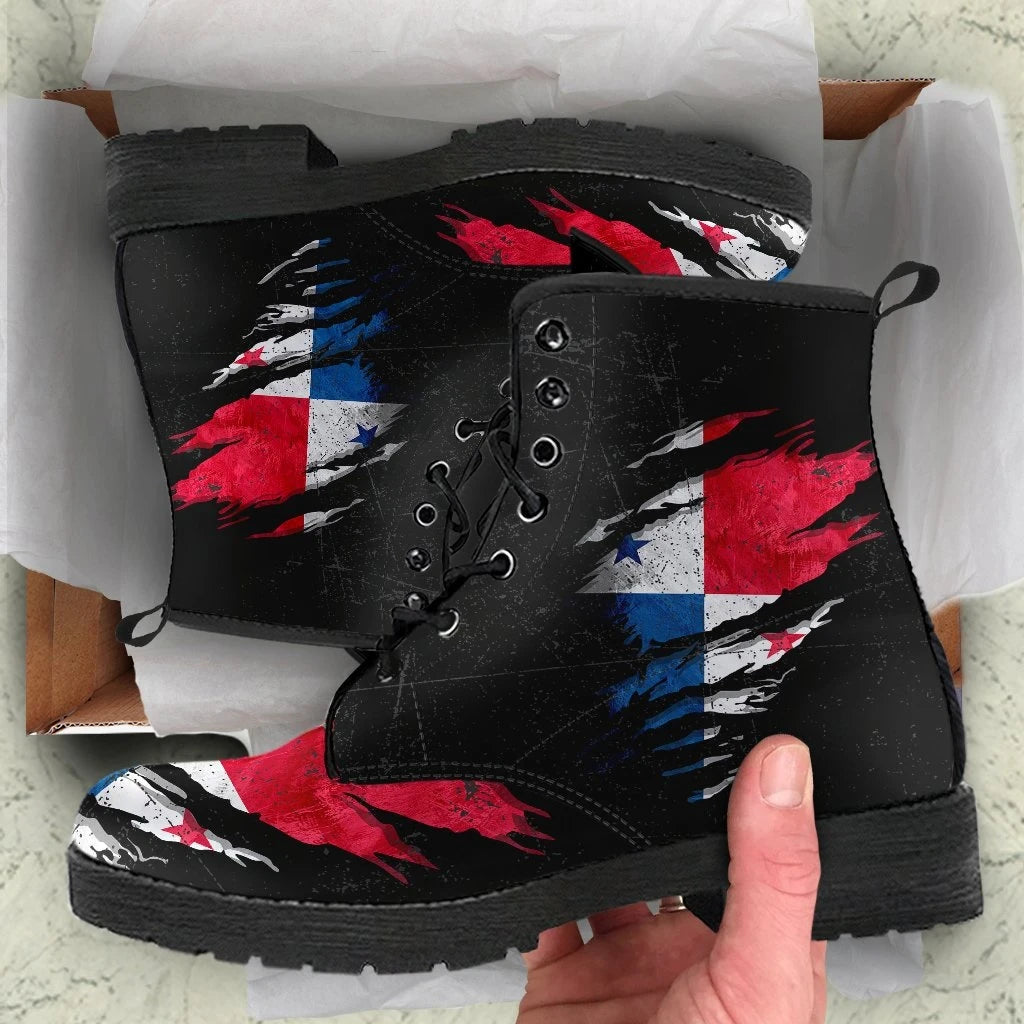 Panama In Me Leather Boots Special Grunge Style RLT13