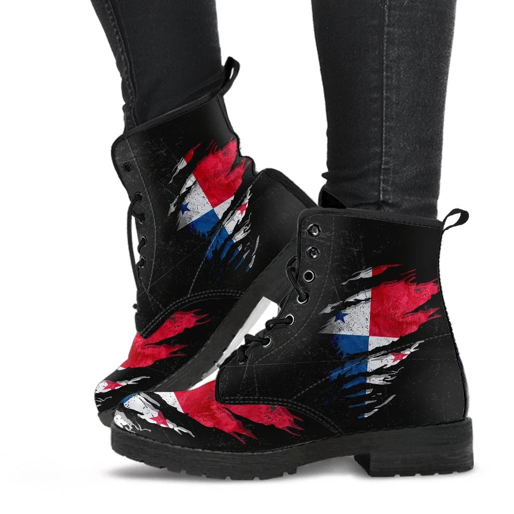 Panama In Me Leather Boots Special Grunge Style RLT13