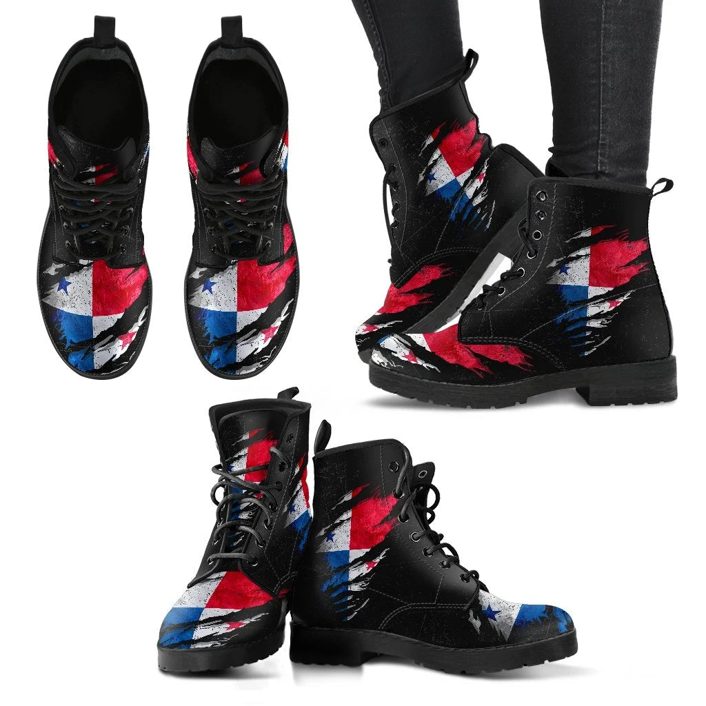 Panama In Me Leather Boots Special Grunge Style RLT13