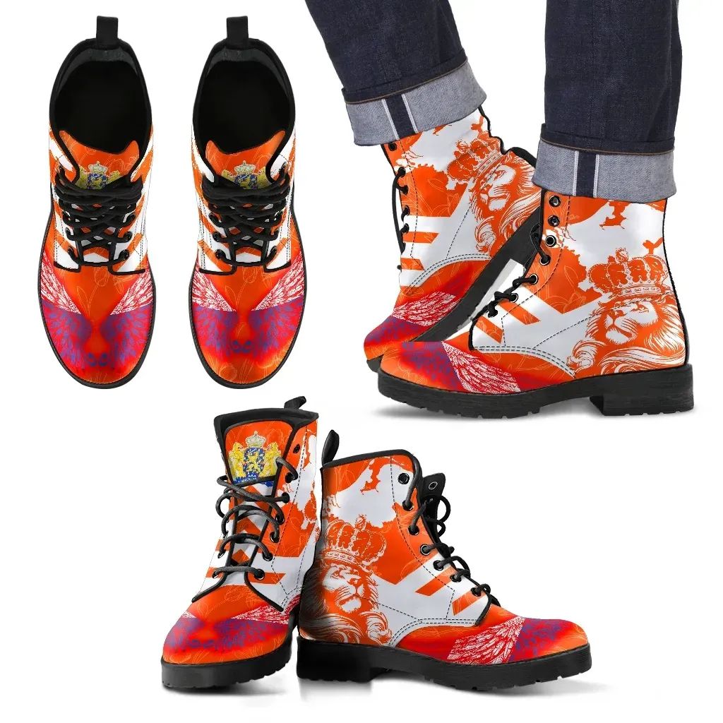 Netherlands Lion Leather Boots RLT7