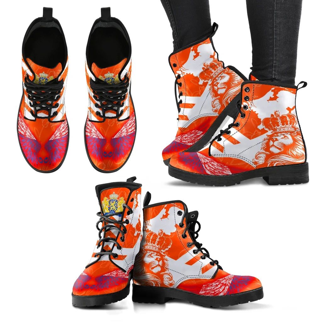 Netherlands Lion Leather Boots RLT7