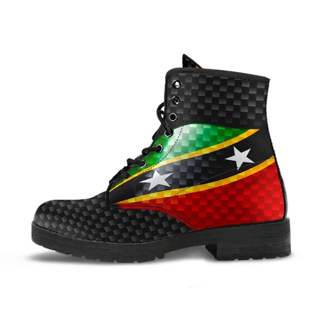Saint Kitts and Nevis leatherBoots Saint Kitts and Nevis Flag RLT6