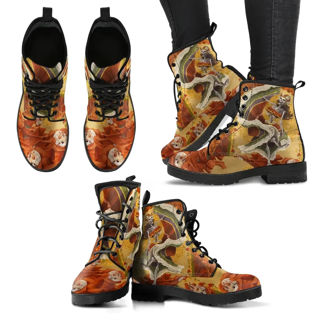 Mexico Leather Boots Kulls Dance RLT13