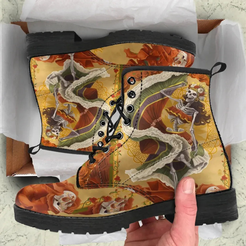 Mexico Leather Boots Kulls Dance RLT13
