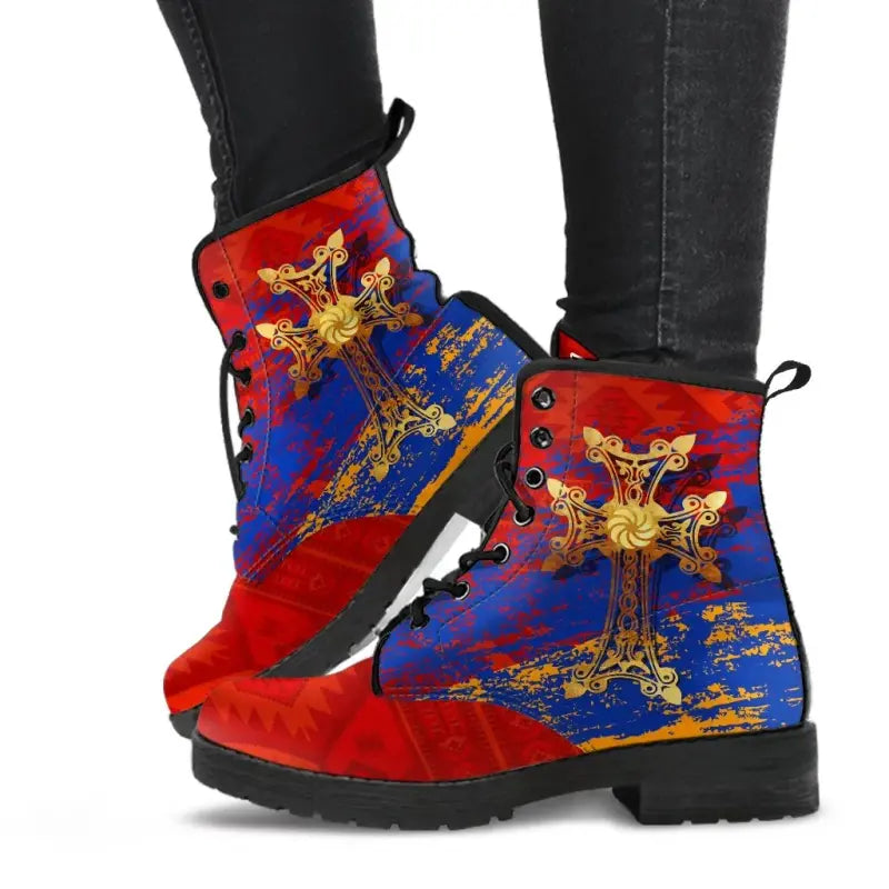 Armenia Khachkar, Armenian Cross Special Leather Boots RLT8