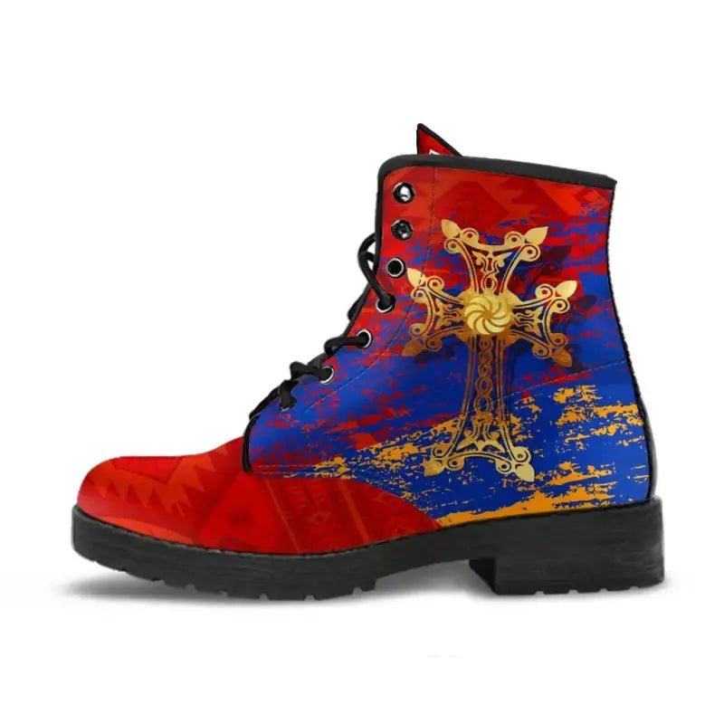 Armenia Khachkar, Armenian Cross Special Leather Boots RLT8