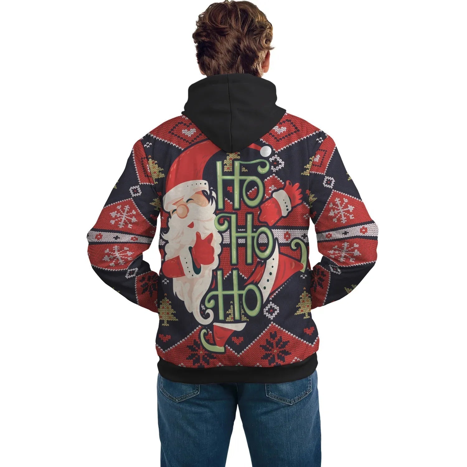 Trinidad and Tobago Christmas Hoodie Santa Claus Ho Ho Ho10 RLT6