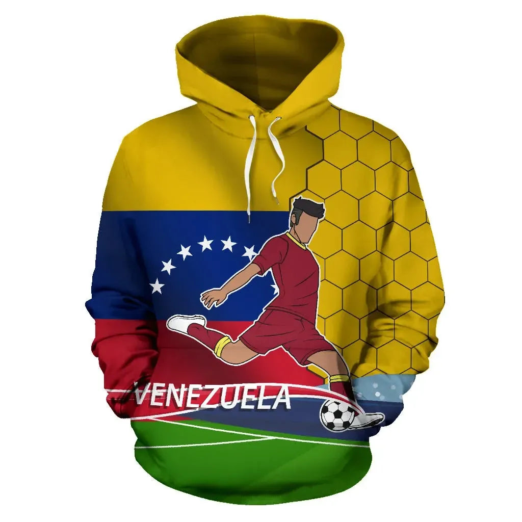 Venezuela Hoodie Football Player RLT7