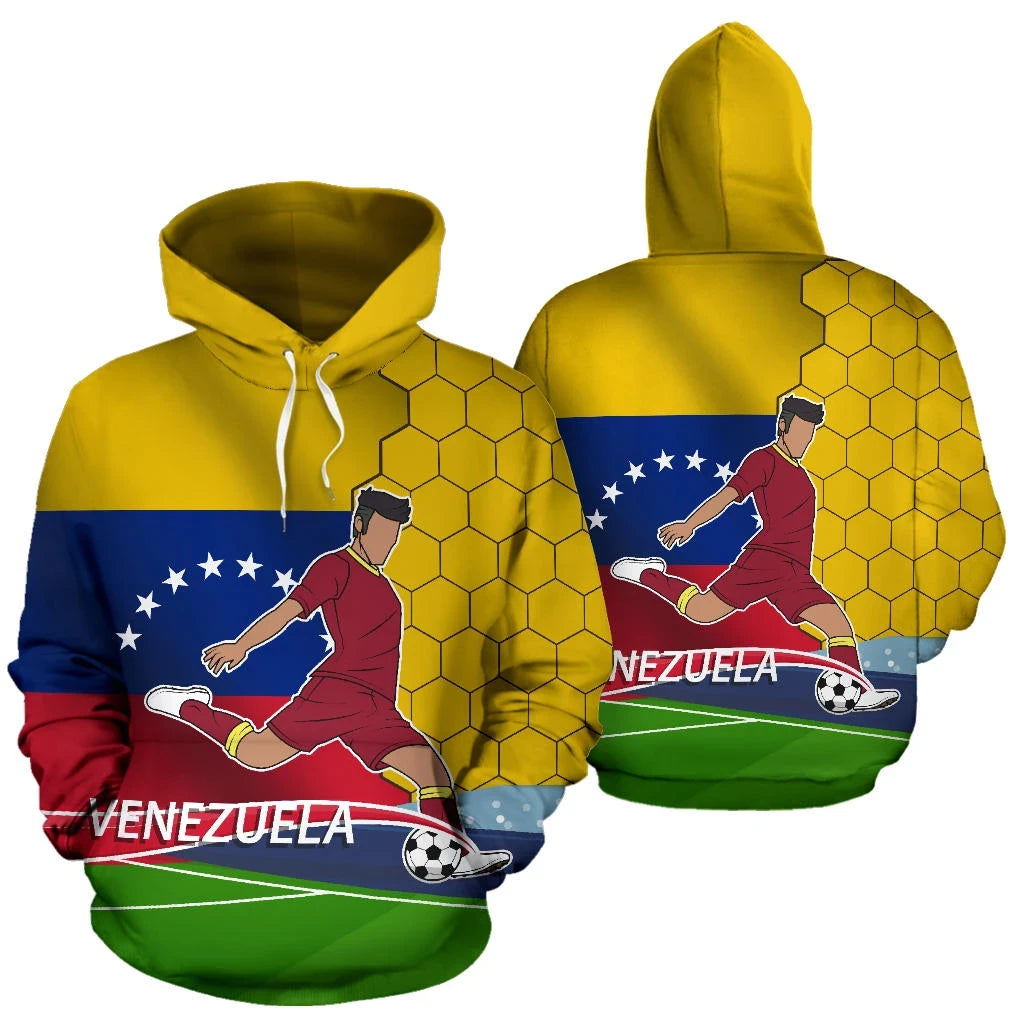 Venezuela Hoodie Football Player RLT7