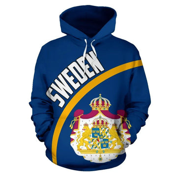 Sweden Hoodie Wave Flag Color RLT7