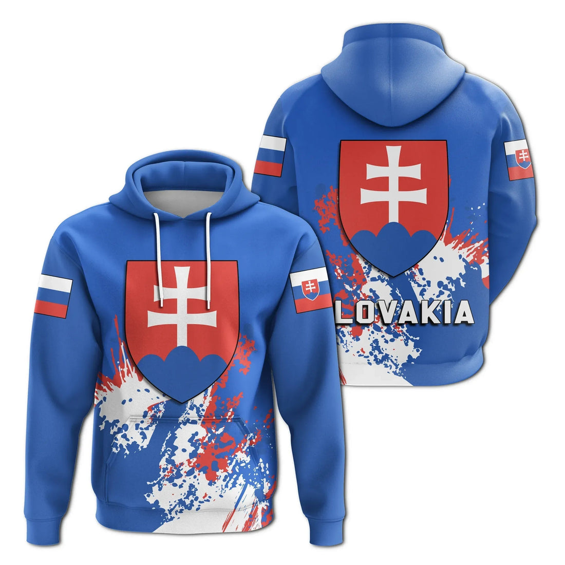 Slovakia Hoodie Coat Of Arms Spaint Style RLT13