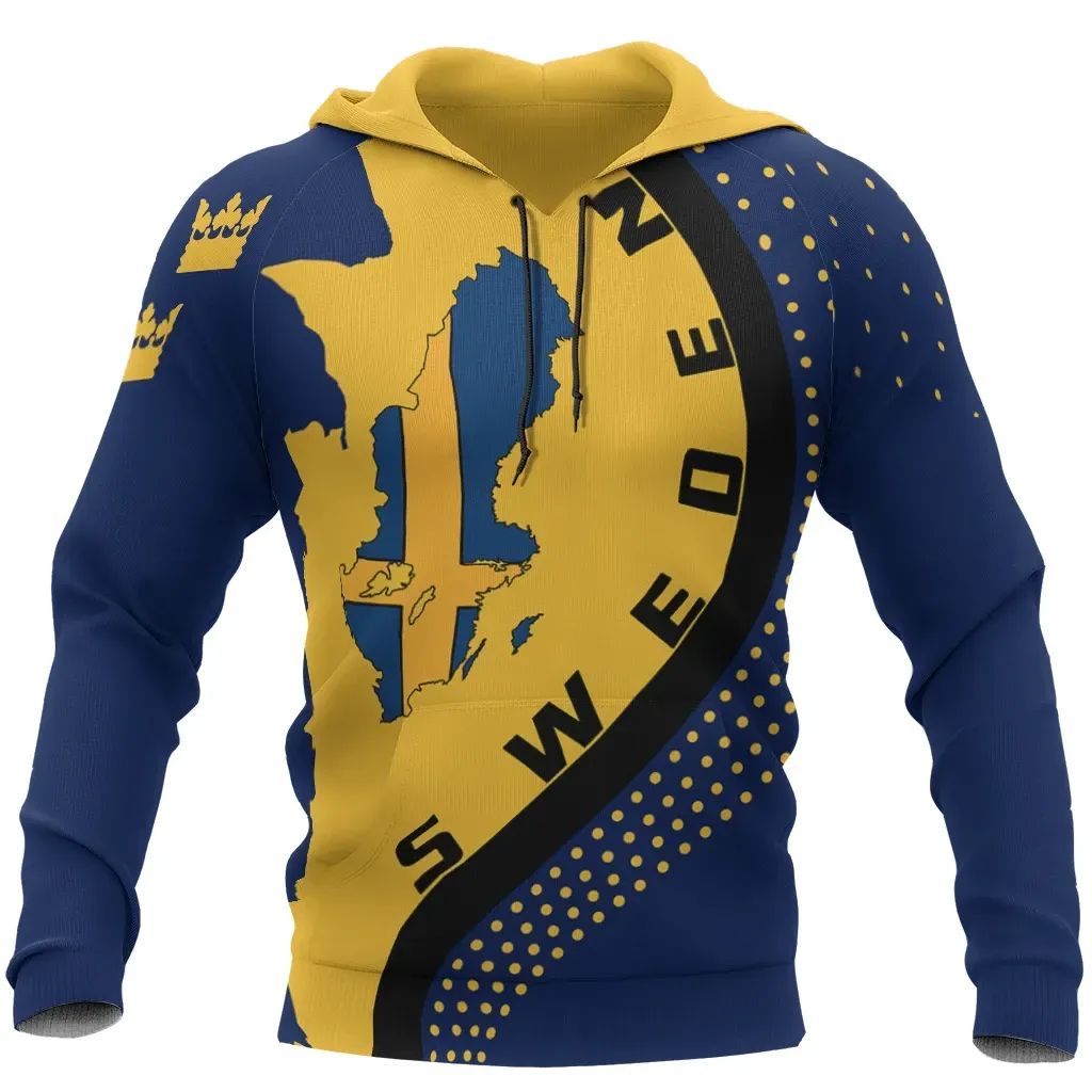 Sweden Map Hoodie Generation Iichize RLT7