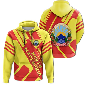 North Macedonia Hoodie Coat Of Arms Rockie RLT7