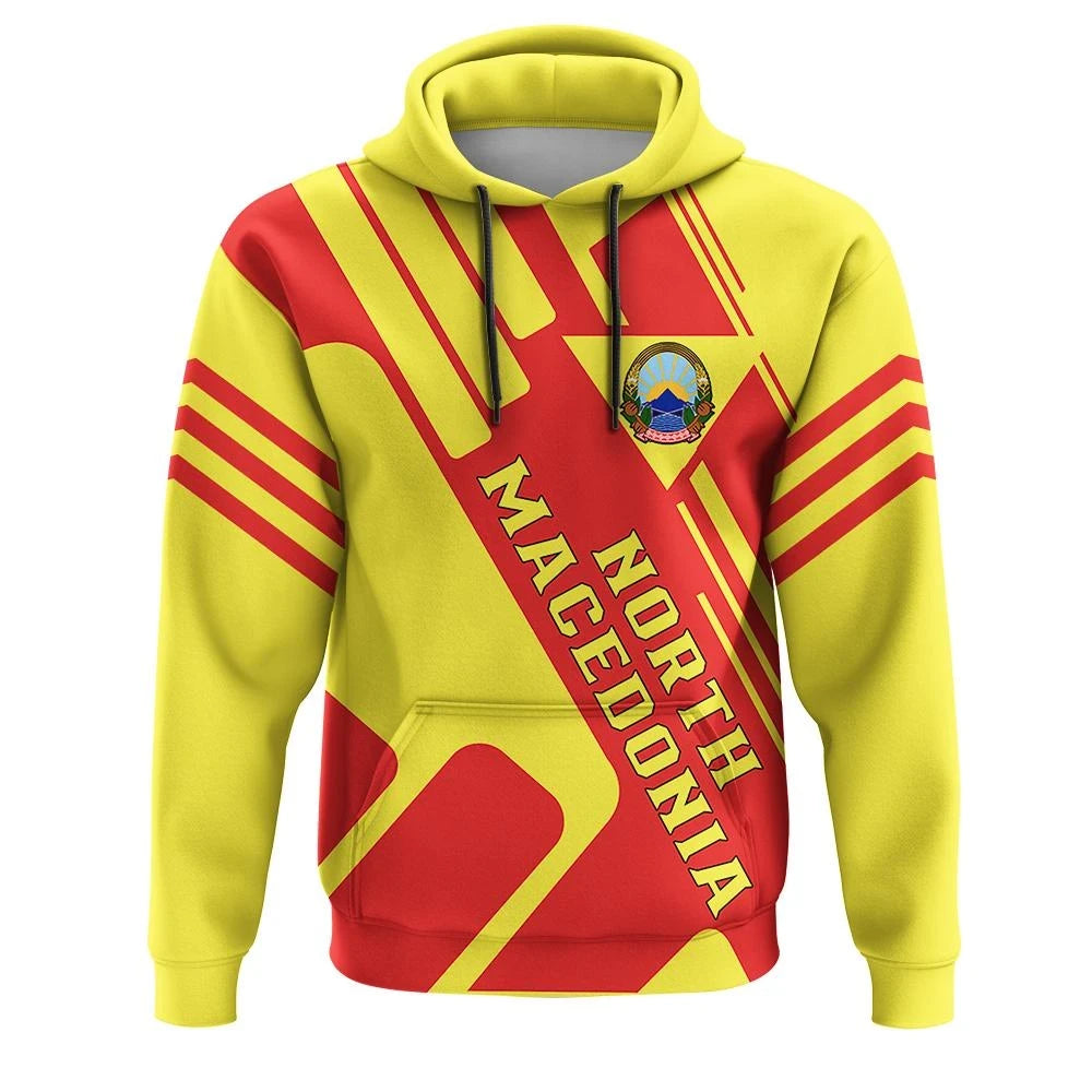 North Macedonia Hoodie Coat Of Arms Rockie RLT7