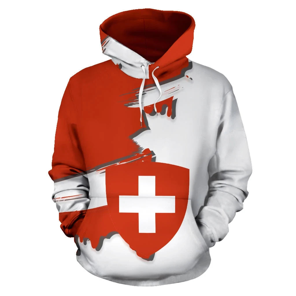 Switzerland Coat Of Arms Unique Hoodie Scratch Style V.1 RLT13