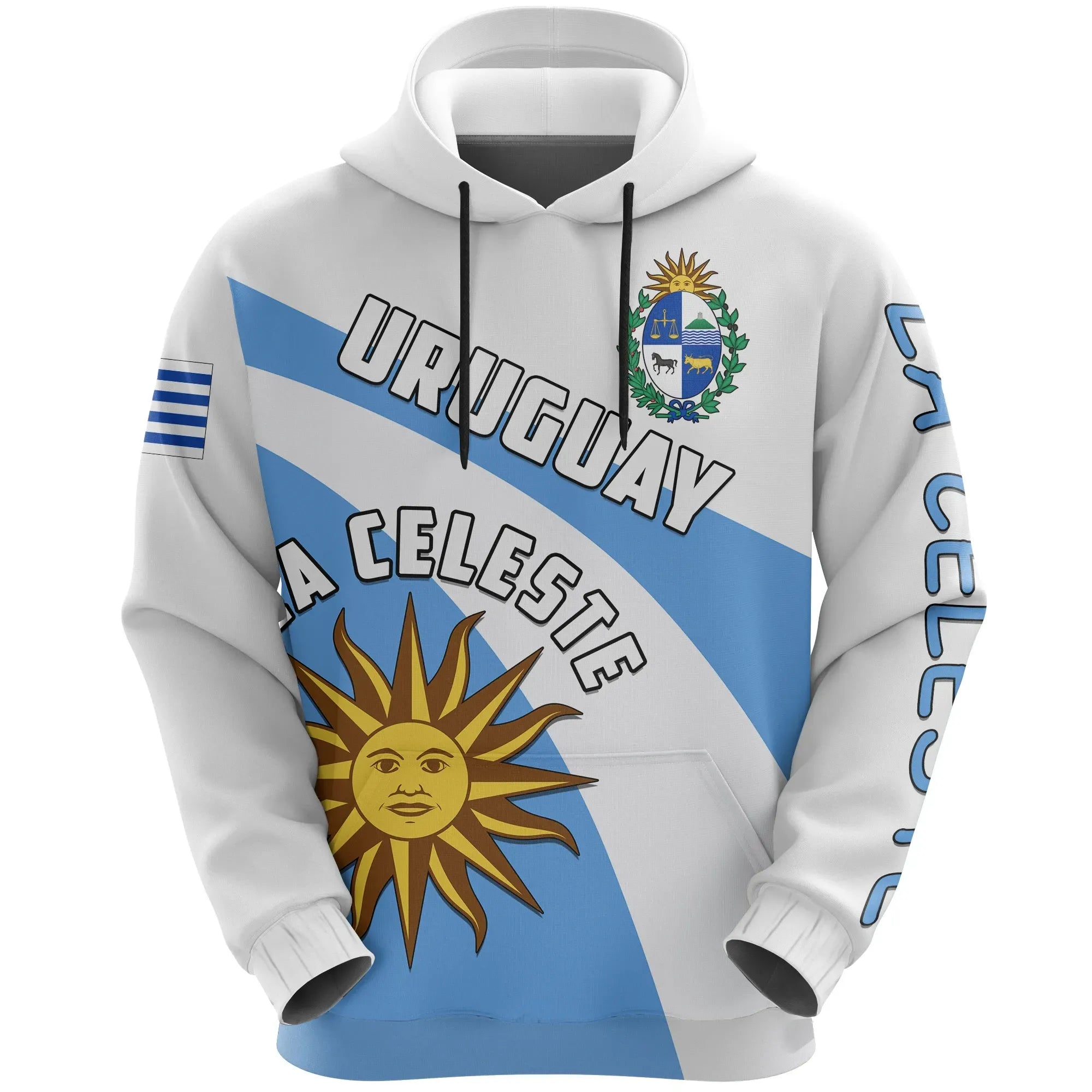 Uruguay All Over Print Hoodie La Celeste Football Style RLT6